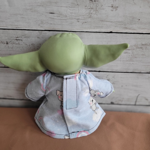 Clothes for 7.5" The Child baby yoda Hasbro talking dolls. Blue gray koala bears - Picture 5 of 7